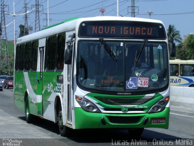 Viação São José RJ 200.105 na cidade de Nova Iguaçu, Rio de Janeiro, Brasil, por Lucas Alvim. Número da foto: #2081124.