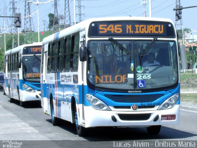 Viação Nossa Senhora da Penha RJ 188.034 na cidade de Nova Iguaçu, Rio de Janeiro, Brasil, por Lucas Alvim. ID da foto: 2081176.