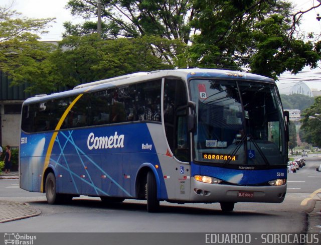 Viação Cometa 5510 na cidade de Sorocaba, São Paulo, Brasil, por EDUARDO - SOROCABUS. ID da foto: 2082281.