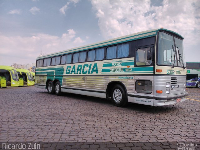 Viação Garcia 5392 na cidade de Londrina, Paraná, Brasil, por Ricardo Zuin. Número da foto: #2082221.