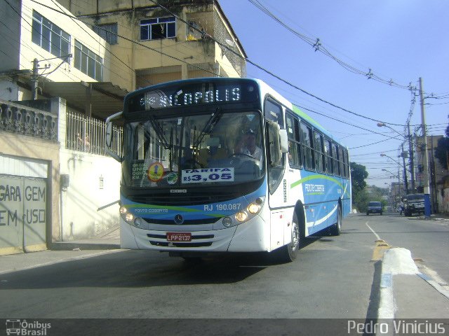 Viação Ponte Coberta RJ 190.087 na cidade de Nilópolis, Rio de Janeiro, Brasil, por Pedro Vinicius. Número da foto: #2030490.