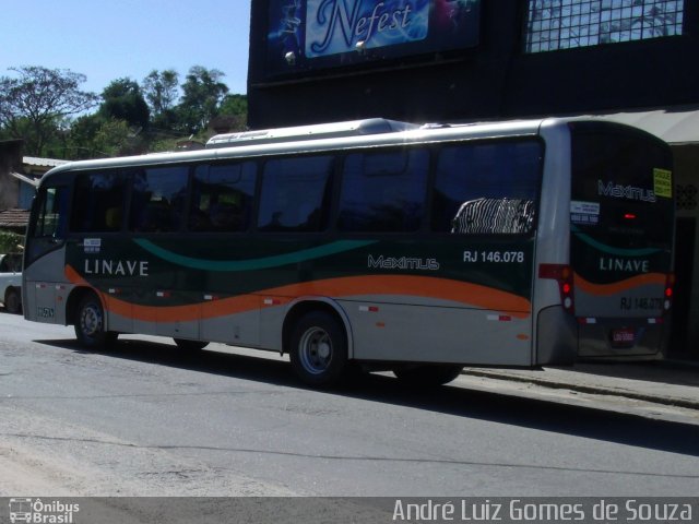 Linave Transportes RJ 146.078 na cidade de Miguel Pereira, Rio de Janeiro, Brasil, por André Luiz Gomes de Souza. Número da foto: #2031570.