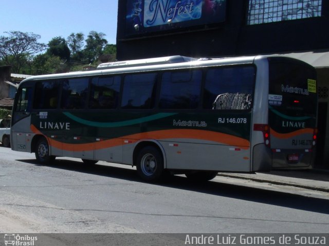 Linave Transportes RJ 146.078 na cidade de Miguel Pereira, Rio de Janeiro, Brasil, por André Luiz Gomes de Souza. ID da foto: 2031570.