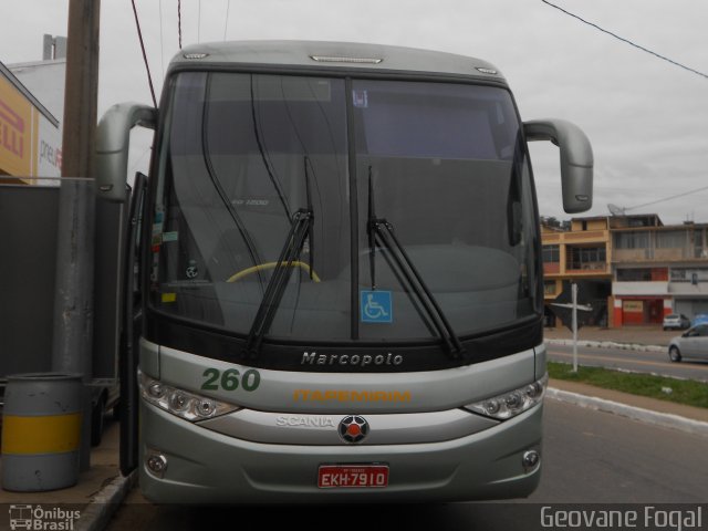 Viação Itapemirim 260 na cidade de Muriaé, Minas Gerais, Brasil, por Geovane Fogal. ID da foto: 2031642.