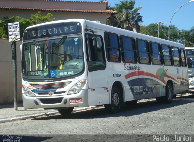 Auto Viação Salineira RJ 111.069 na cidade de Cabo Frio, Rio de Janeiro, Brasil, por Paulo  Junior. ID da foto: 2030612.