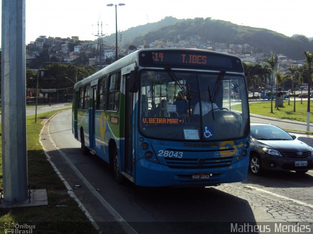 Metropolitana Transportes e Serviços 28043 na cidade de Vitória, Espírito Santo, Brasil, por Matheus Mendes. Número da foto: #2032346.