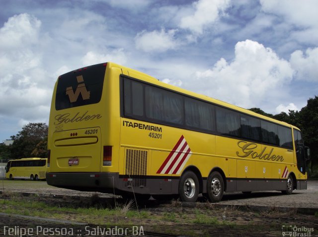 Viação Itapemirim 45201 na cidade de Salvador, Bahia, Brasil, por Felipe Pessoa de Albuquerque. Número da foto: #2032569.