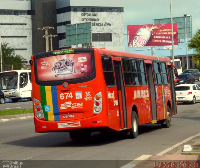 Itamaracá Transportes 674 na cidade de Recife, Pernambuco, Brasil, por Lucas Silva. Número da foto: #2032753.