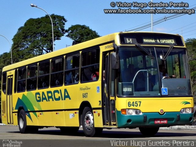 Viação Garcia 6457 na cidade de Maringá, Paraná, Brasil, por Victor Hugo Guedes Pereira. Número da foto: #2032199.