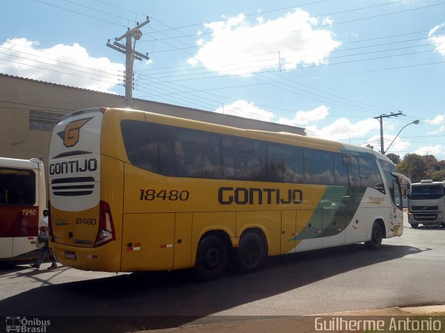 Empresa Gontijo de Transportes 18480 na cidade de Araxá, Minas Gerais, Brasil, por Guilherme Antonio. Número da foto: #2034590.