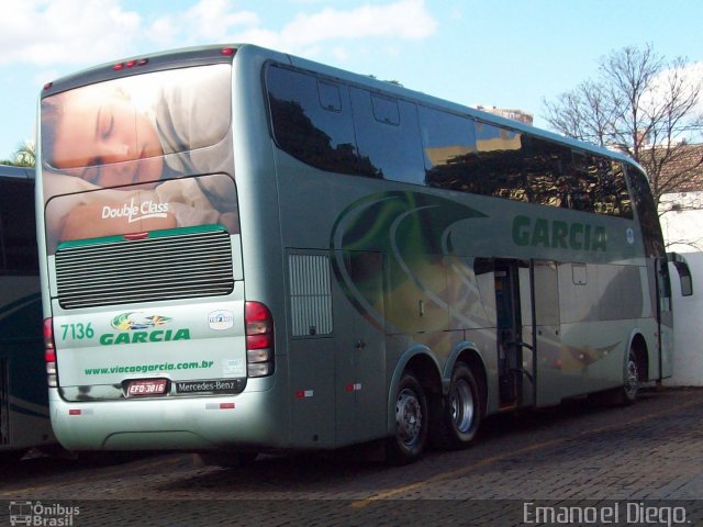 Viação Garcia 7136 na cidade de Maringá, Paraná, Brasil, por Emanoel Diego.. Número da foto: #2034157.