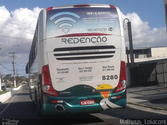 Redenção Turismo 8280 na cidade de Taubaté, São Paulo, Brasil, por Matheus  Loiaconi dos Santos. Número da foto: #2035302.