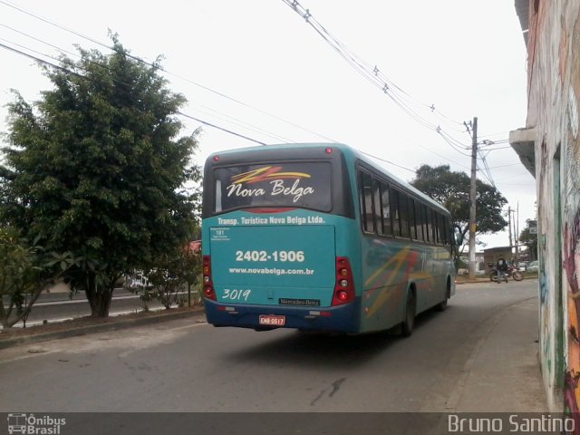 Nova Belga Transportadora Turística 3019 na cidade de Taboão da Serra, São Paulo, Brasil, por Bruno Santino. ID da foto: 2035385.