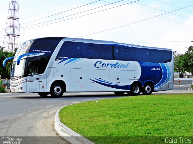 Viação Cordial Transportes e Turismo 3633 na cidade de São Mateus, Espírito Santo, Brasil, por Caio Trés. Número da foto: #2036717.