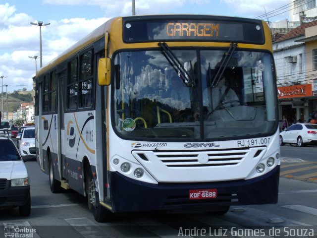 Viação Progresso RJ 191.007 na cidade de Três Rios, Rio de Janeiro, Brasil, por André Luiz Gomes de Souza. Número da foto: #2035977.