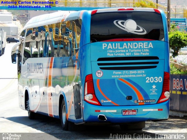 Paulandrea Transportes e Turismo 2030 na cidade de João Monlevade, Minas Gerais, Brasil, por Antonio Carlos Fernandes. ID da foto: 2037869.