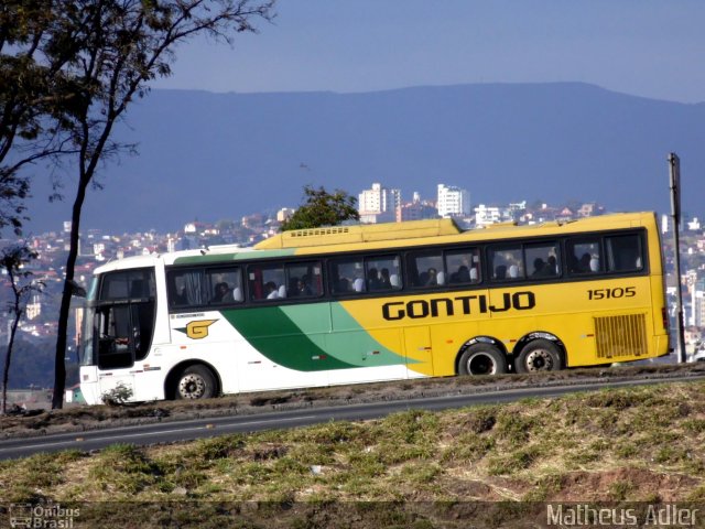 Empresa Gontijo de Transportes 15105 na cidade de Belo Horizonte, Minas Gerais, Brasil, por Matheus Adler. ID da foto: 2039836.